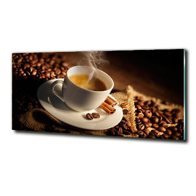 Tableau photo sur verre Café dans une tasse