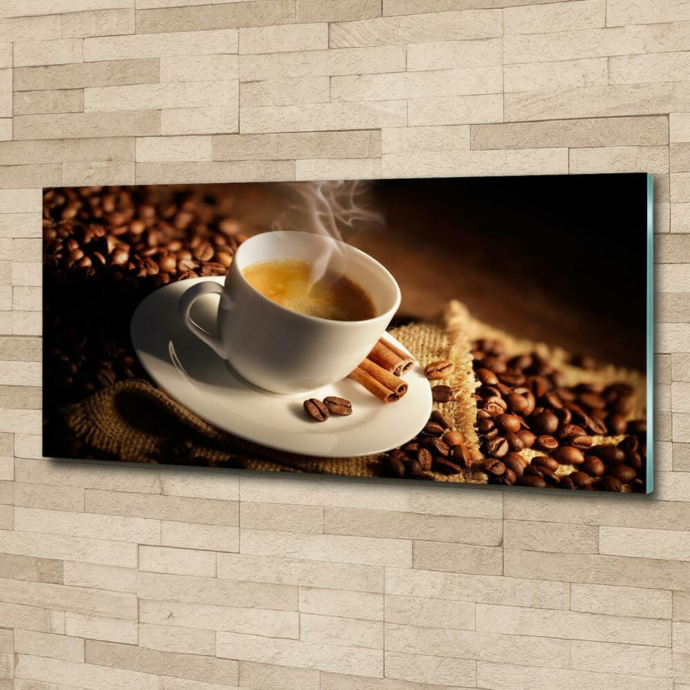 Tableau photo sur verre Café dans une tasse