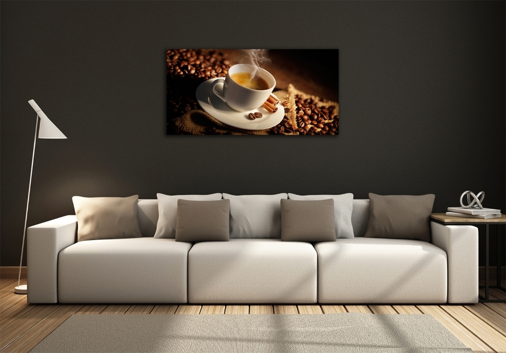 Tableau photo sur verre Café dans une tasse