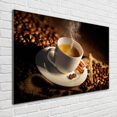 Tableau photo sur verre Café dans une tasse