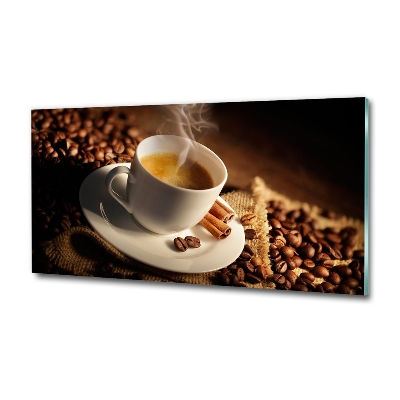 Tableau photo sur verre Café dans une tasse