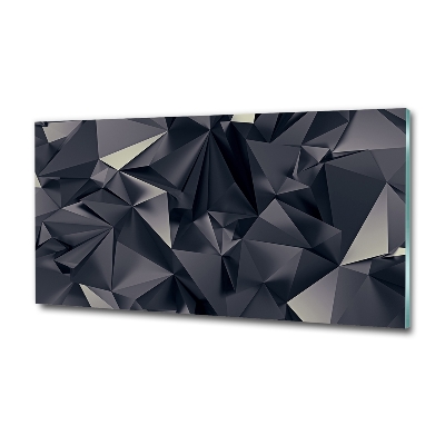 Tableau photo sur verre Abstraction noire 3D