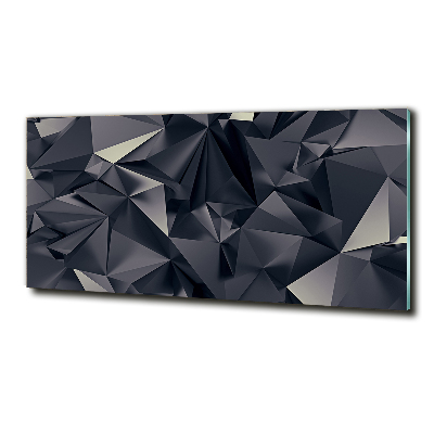 Tableau photo sur verre Abstraction noire 3D