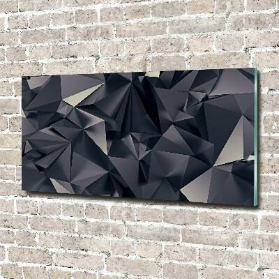 Tableau photo sur verre Abstraction noire 3D