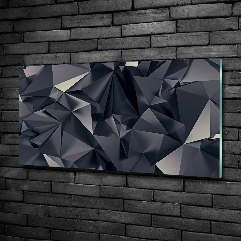 Tableau photo sur verre Abstraction noire 3D