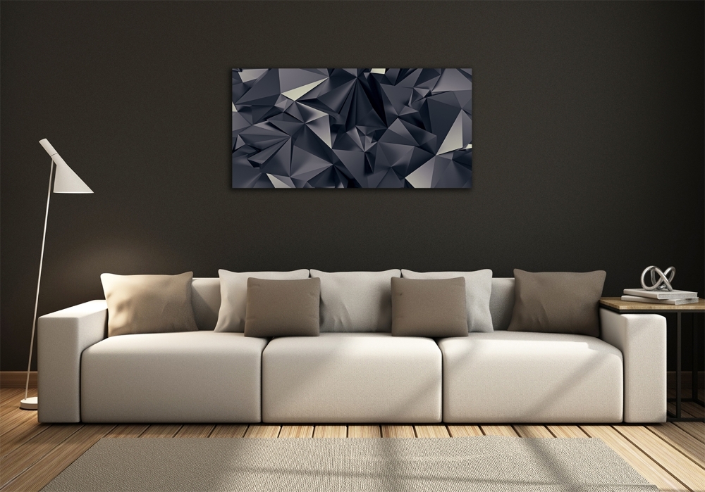 Tableau photo sur verre Abstraction noire 3D