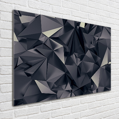 Tableau photo sur verre Abstraction noire 3D