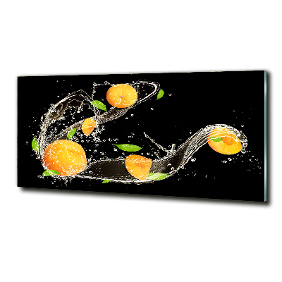 Tableau sur verre Abricots et eau