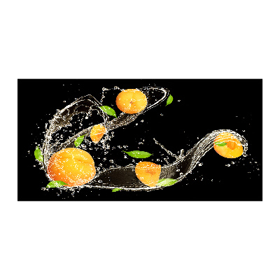 Tableau sur verre Abricots et eau