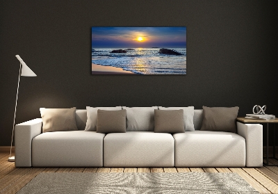 Tableau verre imprimé Coucher de soleil sur la mer