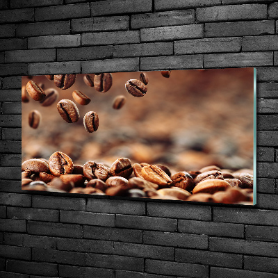 Tableau sur verre Les grains de café