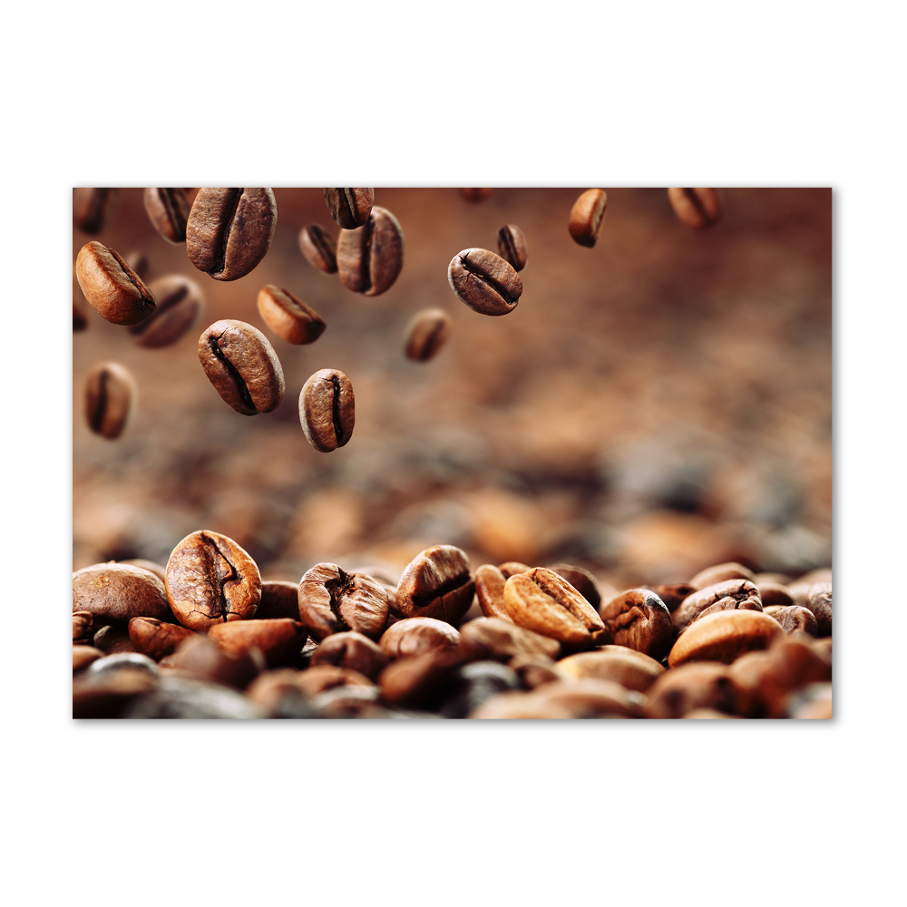 Tableau sur verre Les grains de café