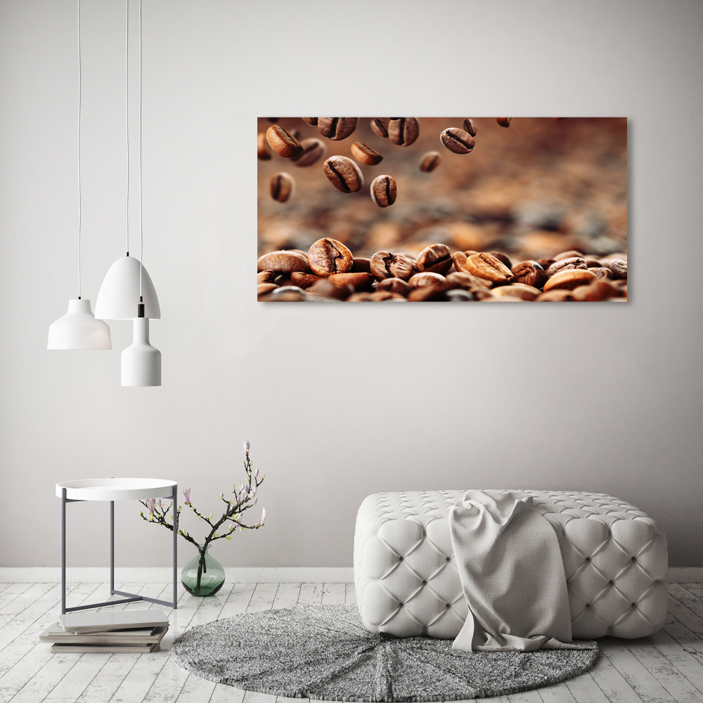 Tableau sur verre Les grains de café