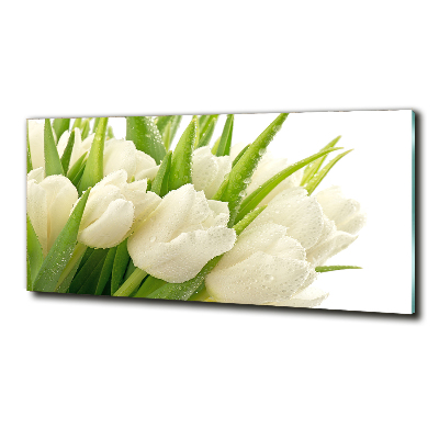 Tableau sur verre Tulipes blanches