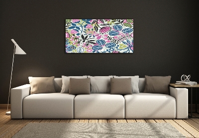 Tableau imprimé sur verre Fleurs d'ornement