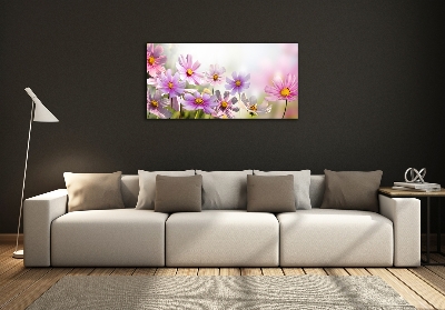 Tableau photo sur verre Fleurs dans un pré