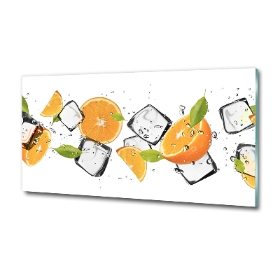 Tableau photo sur verre Oranges avec glace