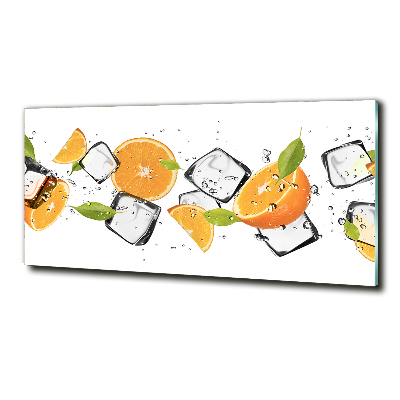 Tableau photo sur verre Oranges avec glace