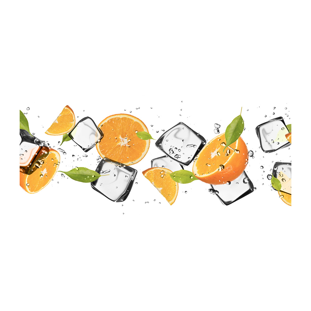 Tableau photo sur verre Oranges avec glace