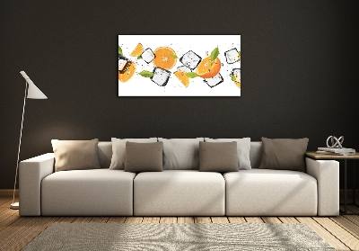 Tableau photo sur verre Oranges avec glace