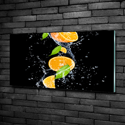 Tableau en verre Oranges et eau