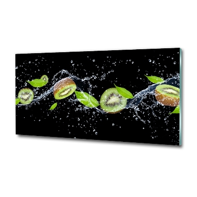 Tableau imprimé sur verre Kiwis et eau