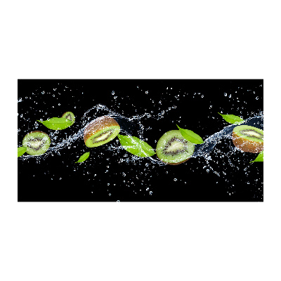 Tableau imprimé sur verre Kiwis et eau