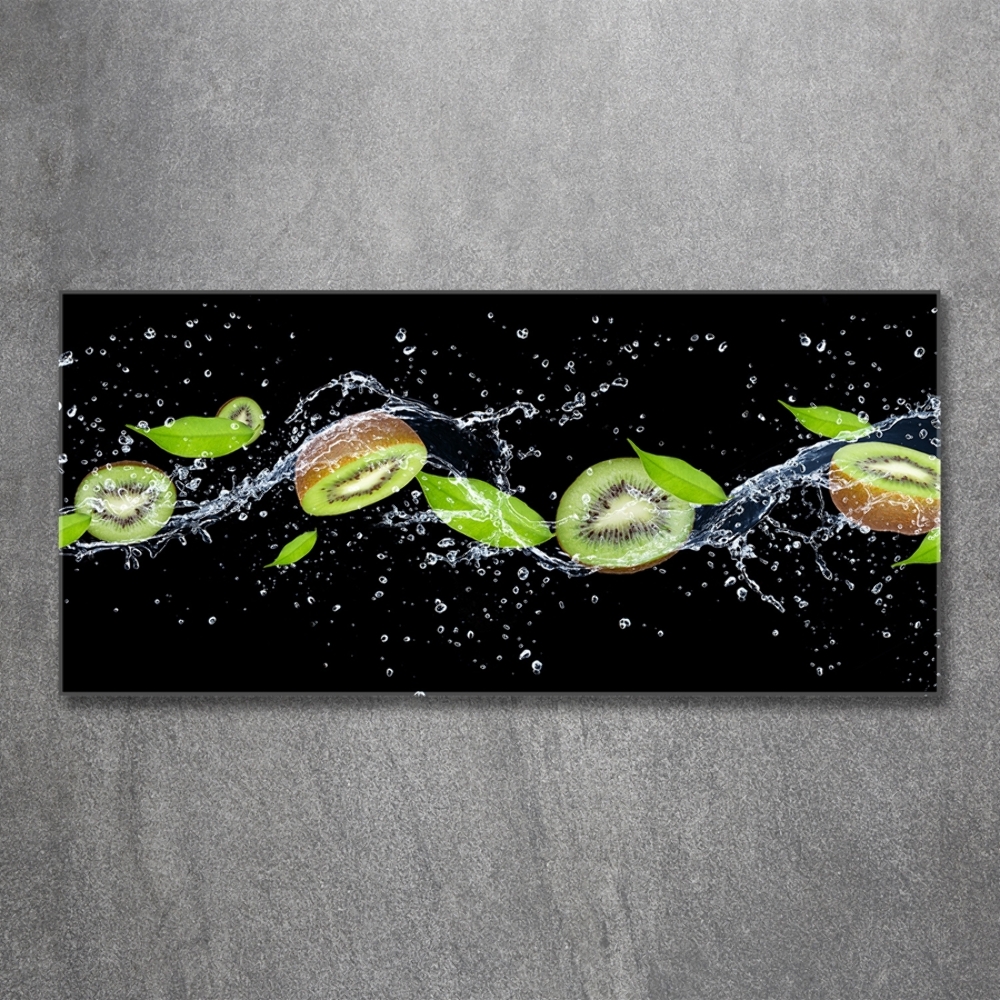 Tableau imprimé sur verre Kiwis et eau