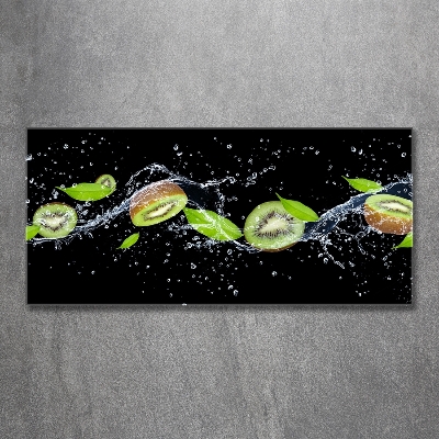 Tableau imprimé sur verre Kiwis et eau