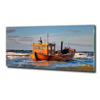 Tableau en verre Bateau de pêche