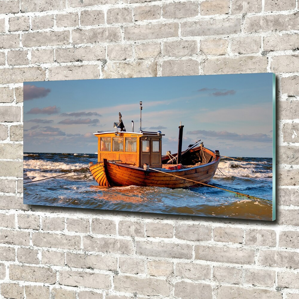 Tableau en verre Bateau de pêche