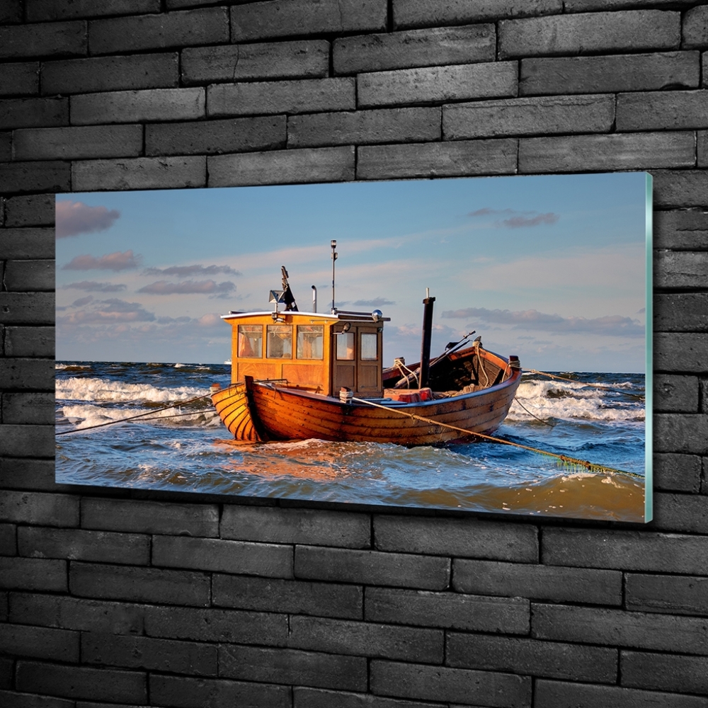 Tableau en verre Bateau de pêche