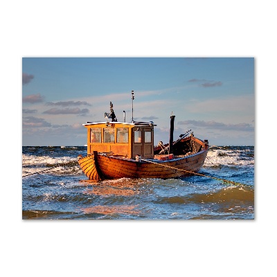 Tableau en verre Bateau de pêche