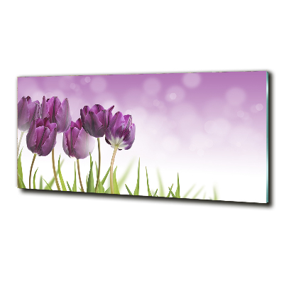 Tableau sur verre Tulipes en filets