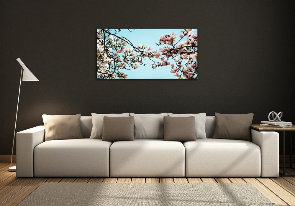 Tableau en verre Fleurs de magnolia