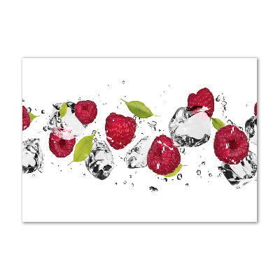 Tableau verre imprimé Framboise et eau