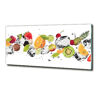 Tableau sur verre Fruits et eau