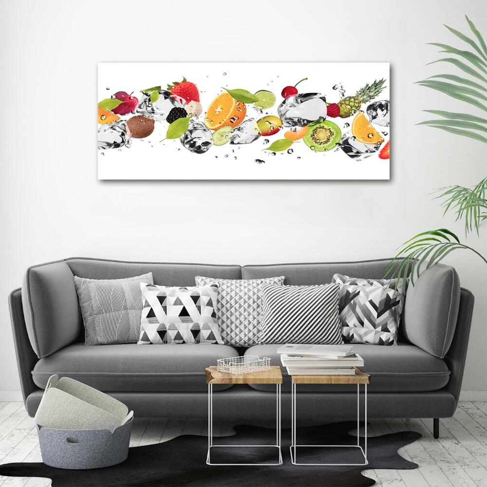 Tableau sur verre Fruits et eau