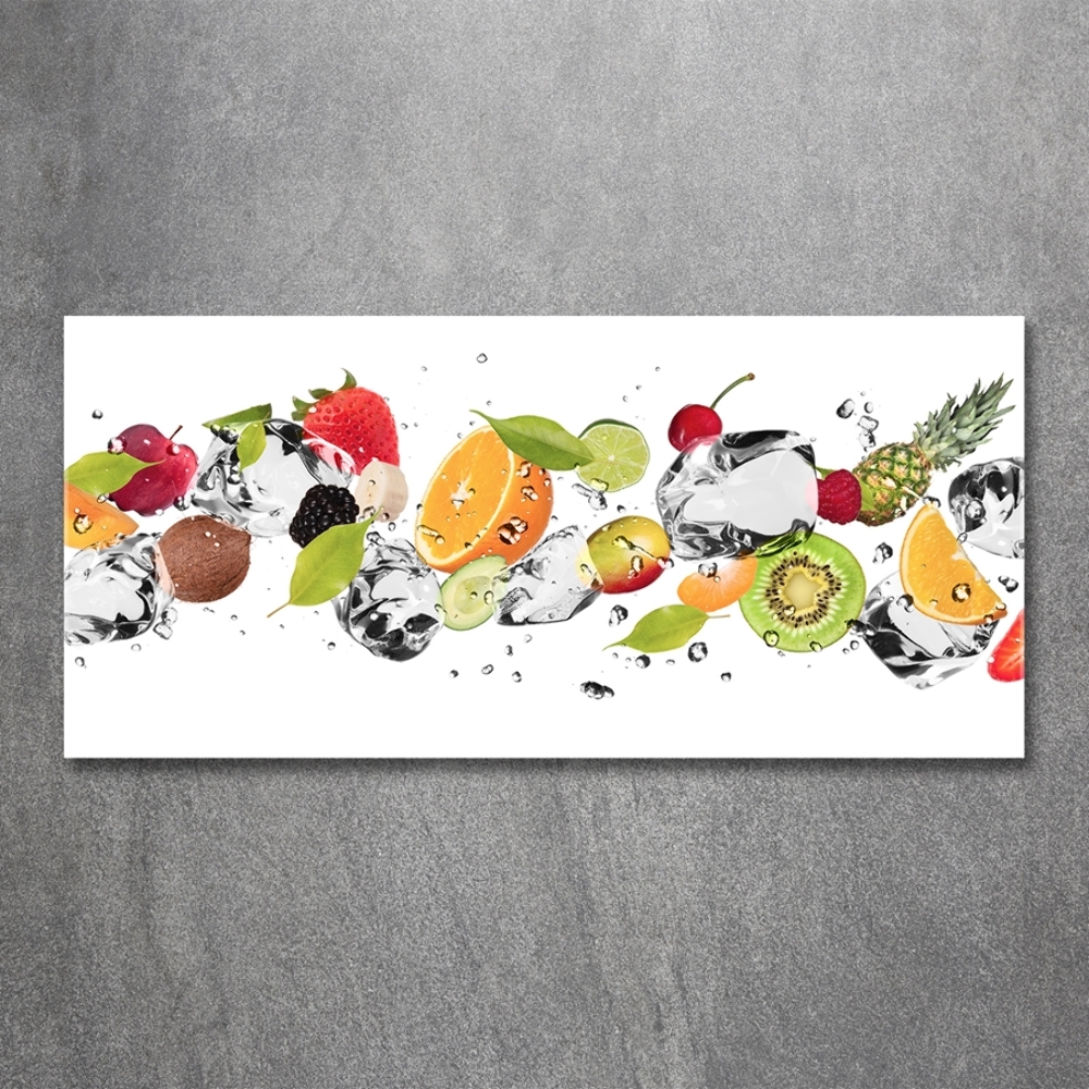 Tableau sur verre Fruits et eau