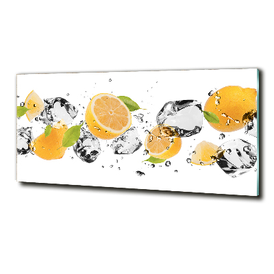 Tableau photo sur verre Citron et eau