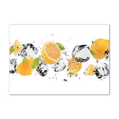 Tableau photo sur verre Citron et eau