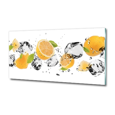 Tableau photo sur verre Citron et eau