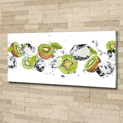 Tableau sur verre Kiwis et eau