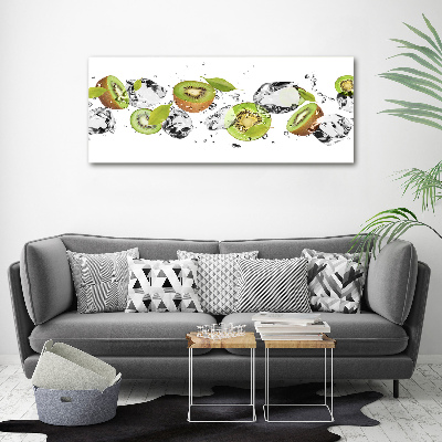 Tableau sur verre Kiwis et eau