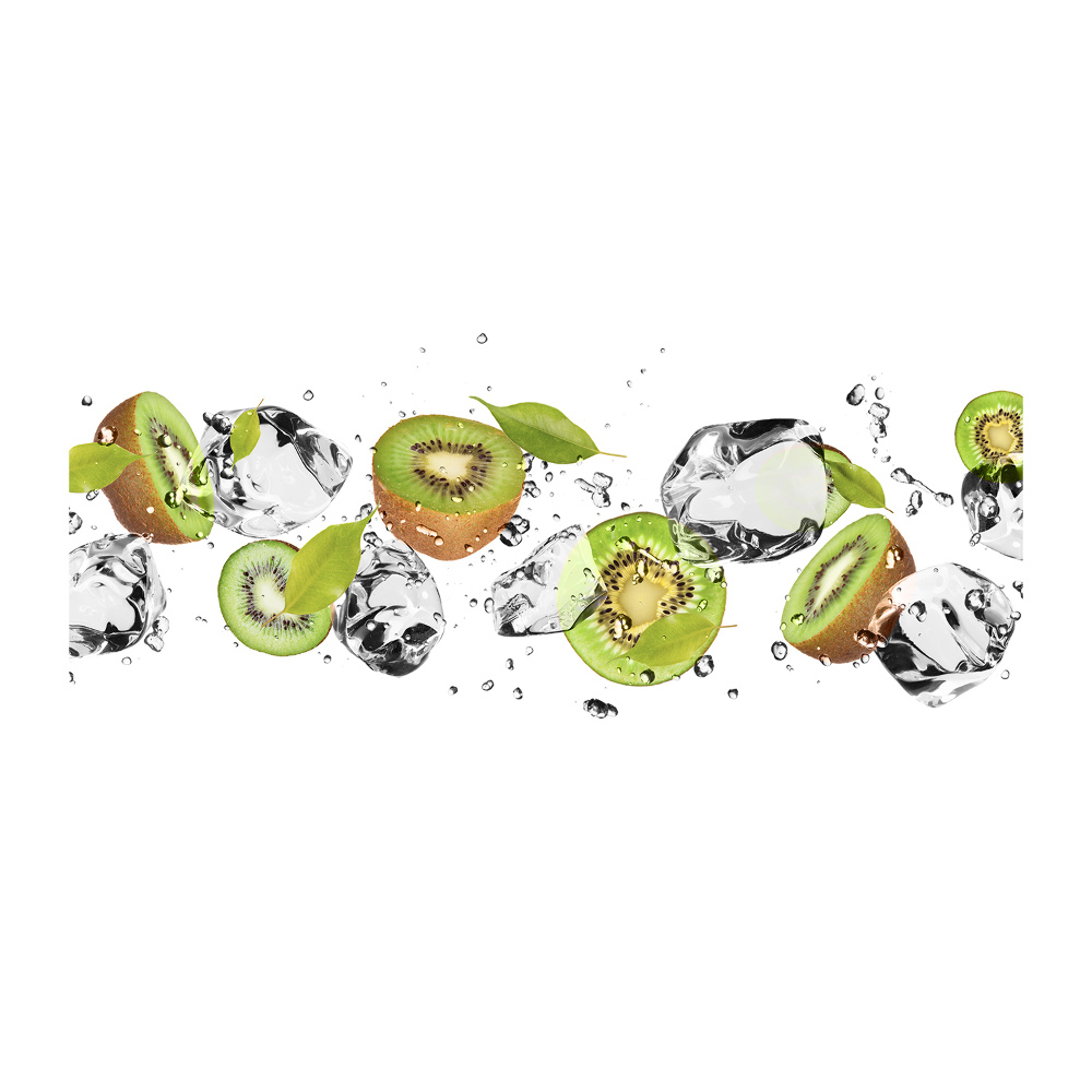 Tableau sur verre Kiwis et eau