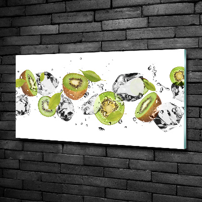 Tableau sur verre Kiwis et eau