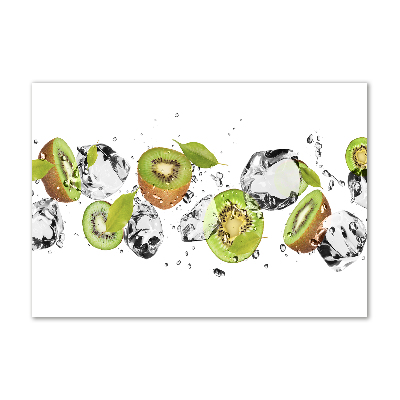 Tableau sur verre Kiwis et eau