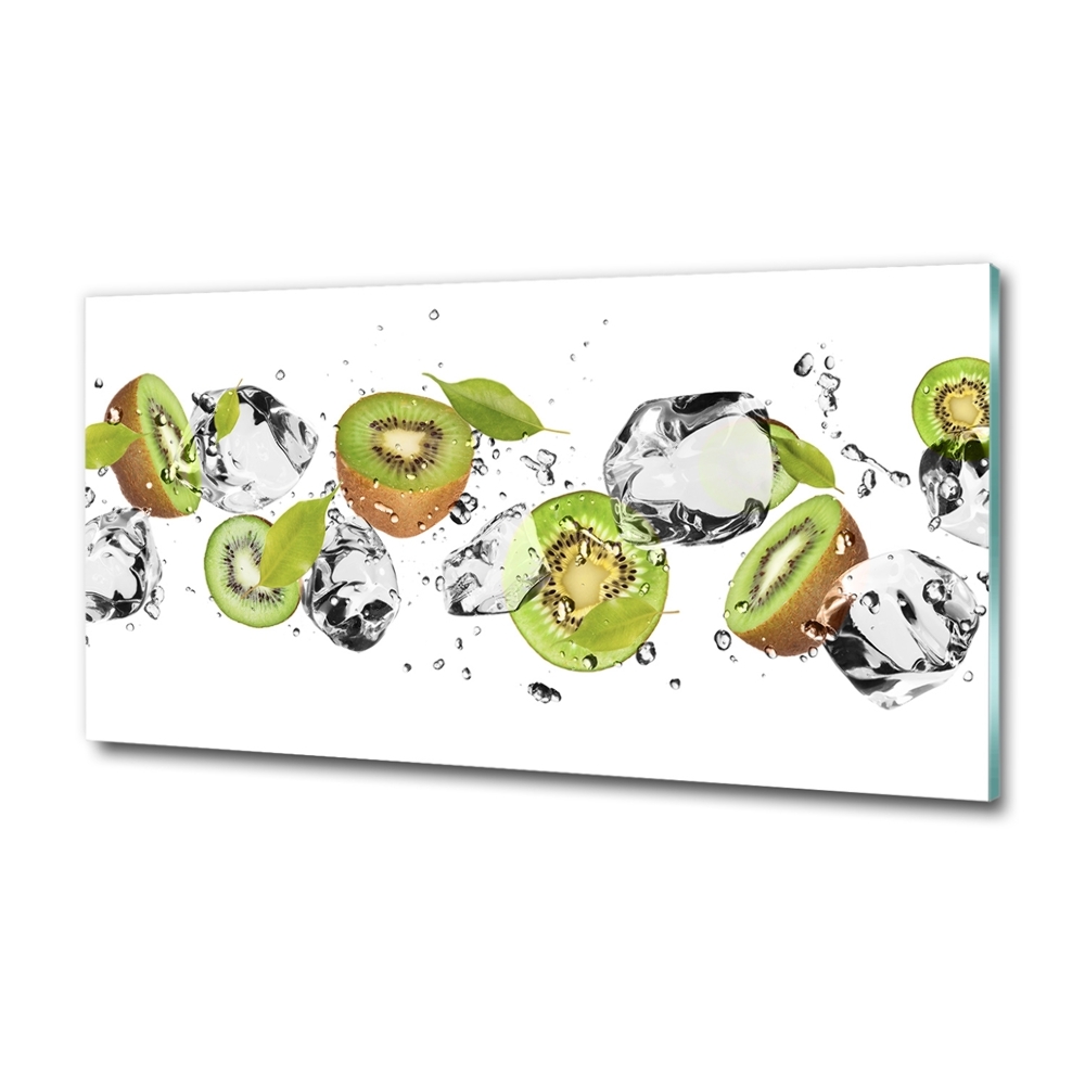 Tableau sur verre Kiwis et eau