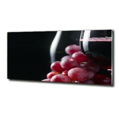 Tableau verre imprimé Raisins et vin