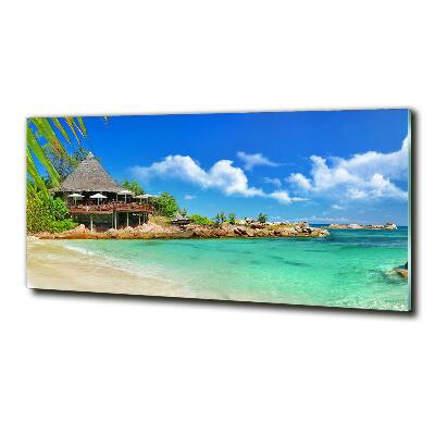 Tableau sur verre Plage dans les Seychelles